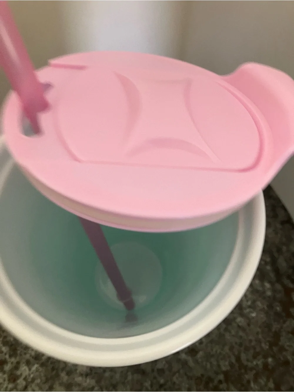 Hello Kitty Turquoise and Pink Tumbler Cup with Straw 24 z